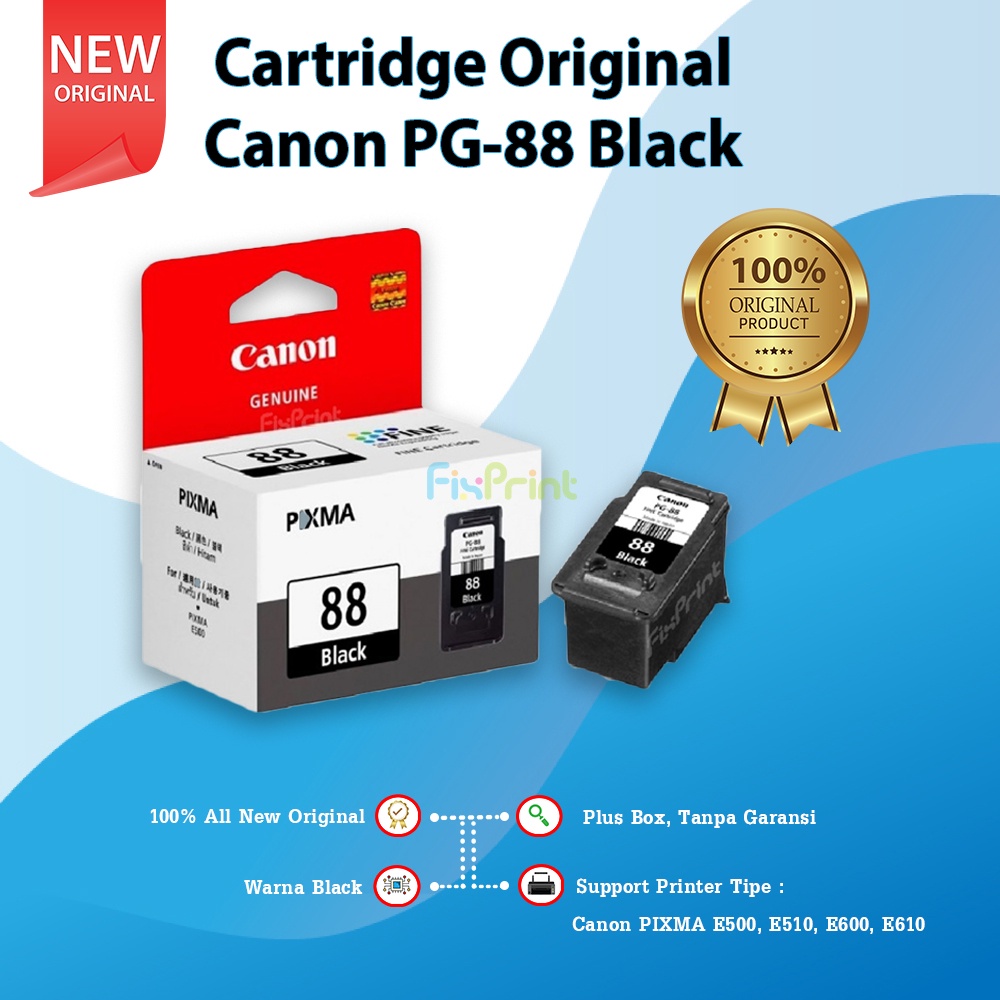 Jual Cartridge Tinta Canon PG88 PG 88 PG88 ORIGINAL E500 E510 E600