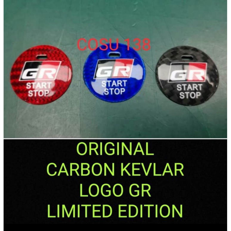 Jual Cover Tombol Start Stop Engine GR Original Carbon Karbon Kevlar