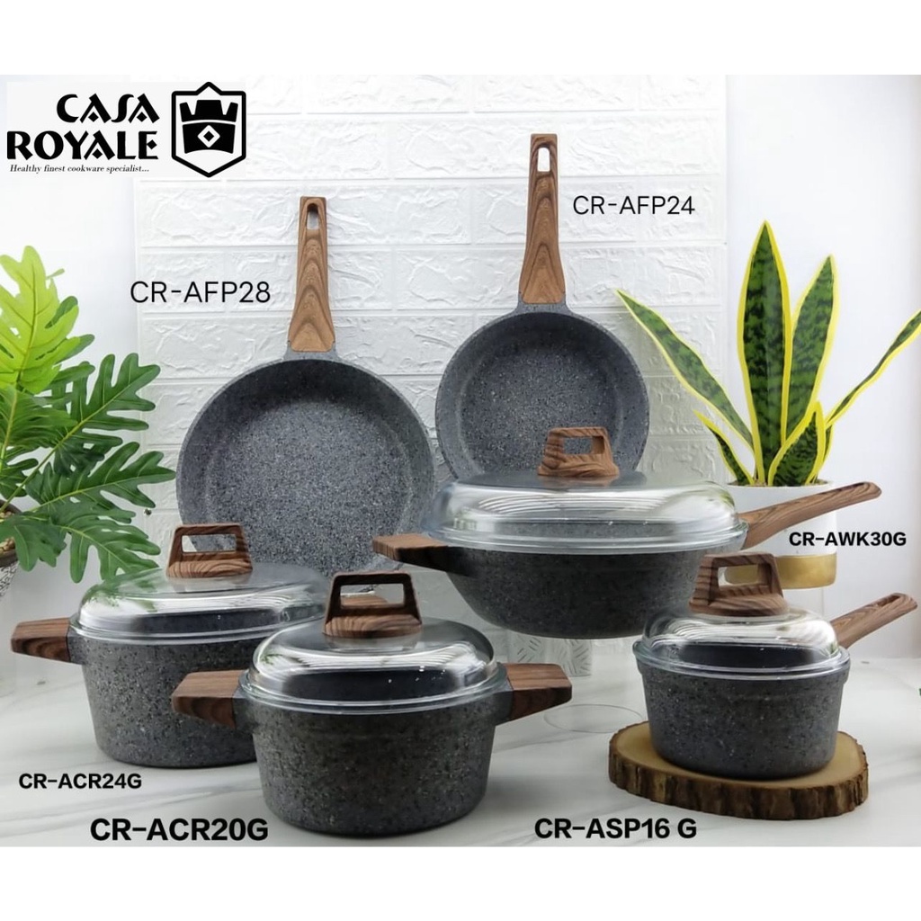 Jual Panci Kuali Penggorengan Wajan Teflon Set Granite Marble