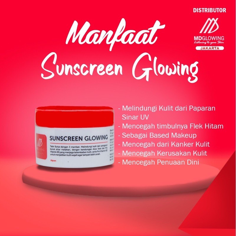Jual Sunscreen Glowing by MD Glowing MDGlowing Skin Original Md Clinic