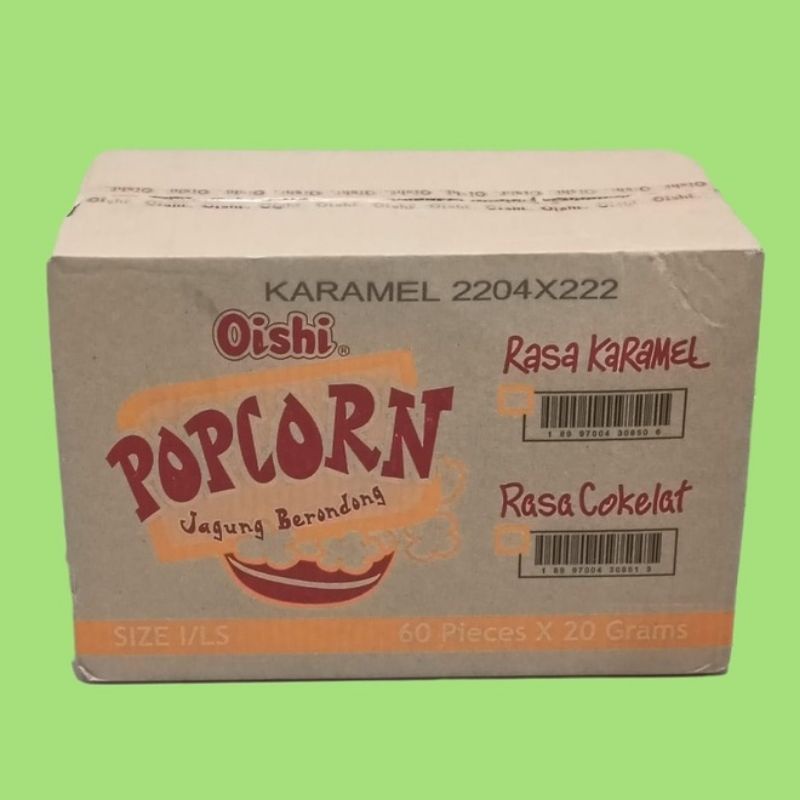 Jual Oishi popcorn Caramel 20 gram Harga 1 dus isi 60 pcs Shopee