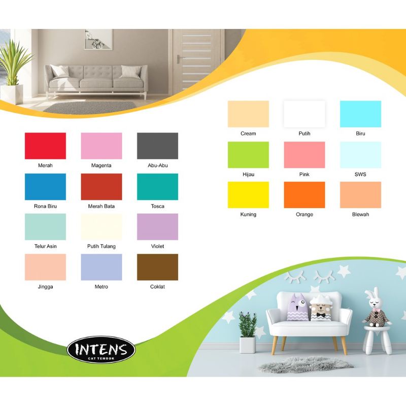 Jual CAT TEMBOK KEMASAN 5 KG MERK INTENS Shopee Indonesia
