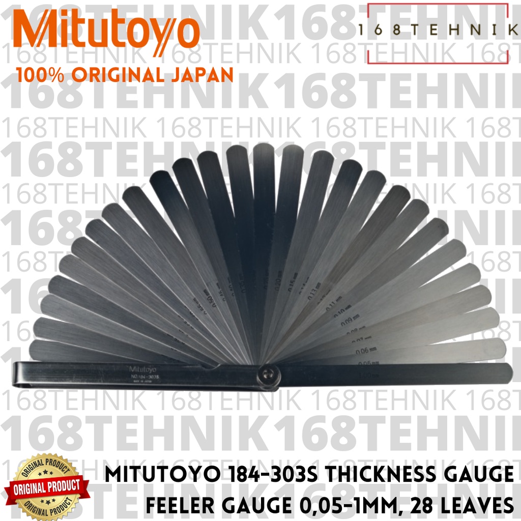 Jual MITUTOYO 184303S THICKNESS GAUGE / FEELER GAUGE 0,051mm , 28