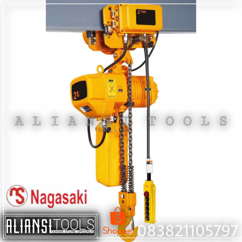 Jual Elektrik Hoist Nagasaki Electric Chain Hoist kapasitas 2 Ton x 6