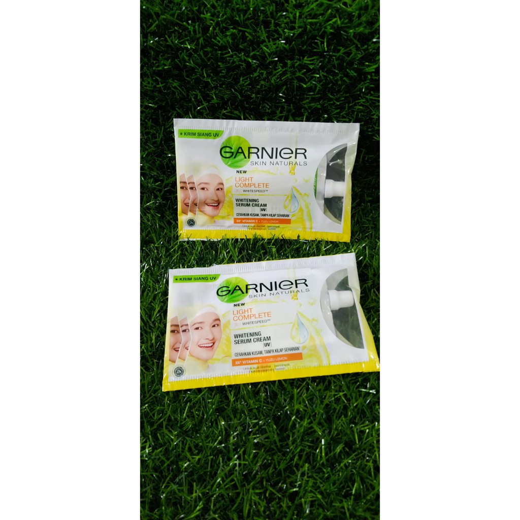 Jual GARNIER Light Complete Whitening serum cream UV SACHET KUNING