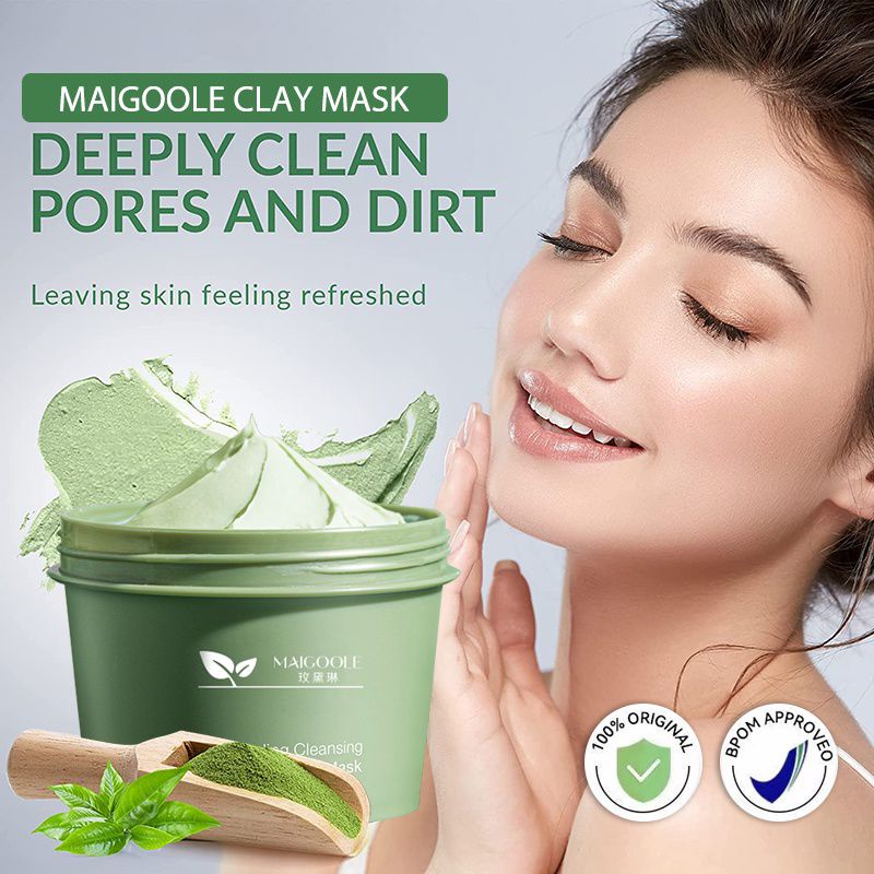Jual MAIGOOLE MASKER WAJAH GREEN TEA COOLING CLEANSING MUD MASK 100