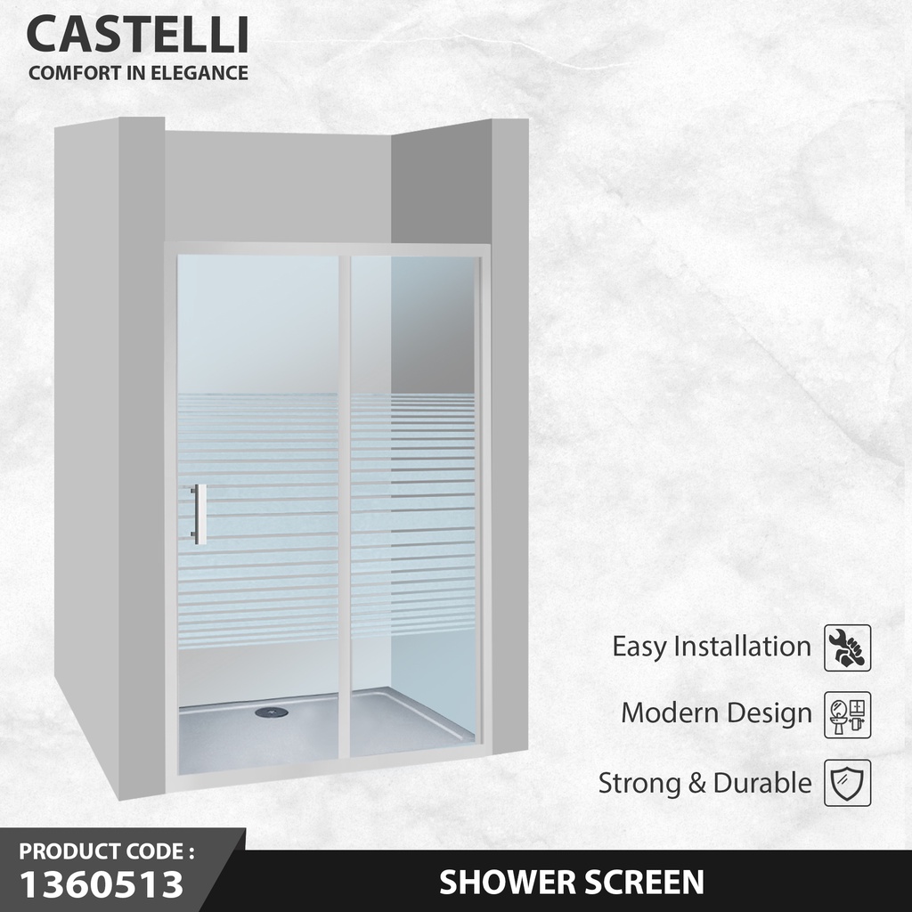 Jual Shower Box Castelli Shower Screen Square Kamar Mandi Shower Room 1360513 Shopee Indonesia