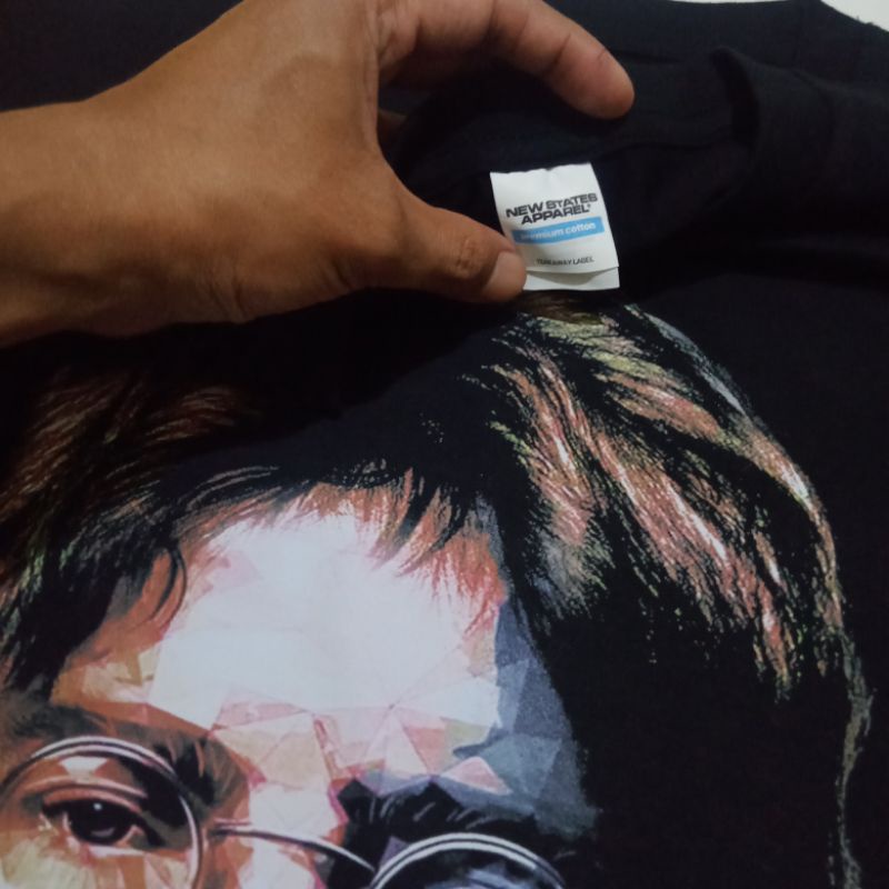 Jual KAOS JOHN LENON FACE COLOR NSA PREMIUM KAOS PUNK SKA METAL BAND