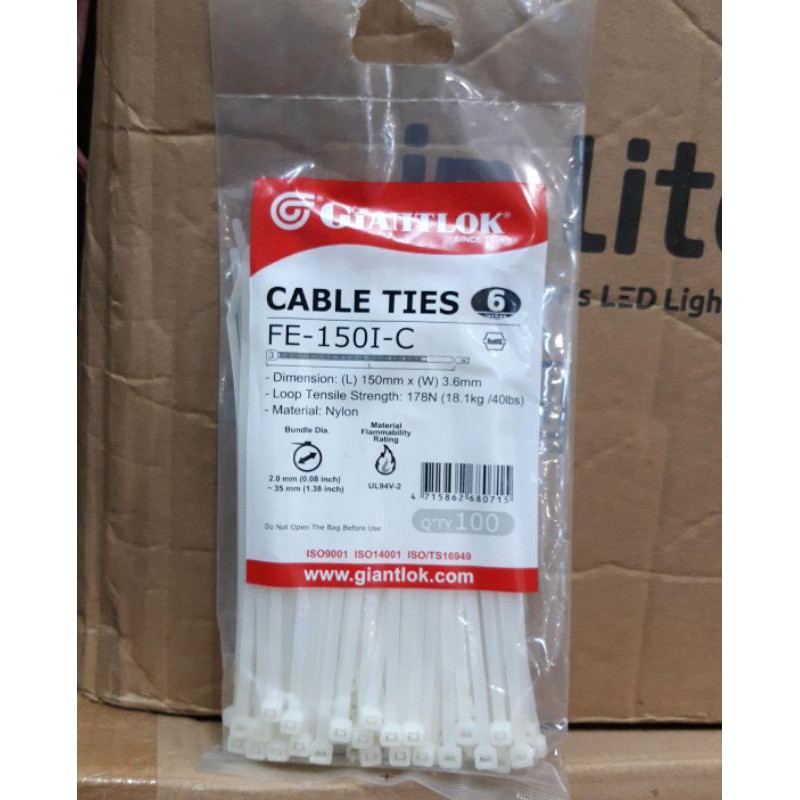 Jual GIANTLOK CABLE TIES PENGIKAT KABEL 150MM Shopee Indonesia