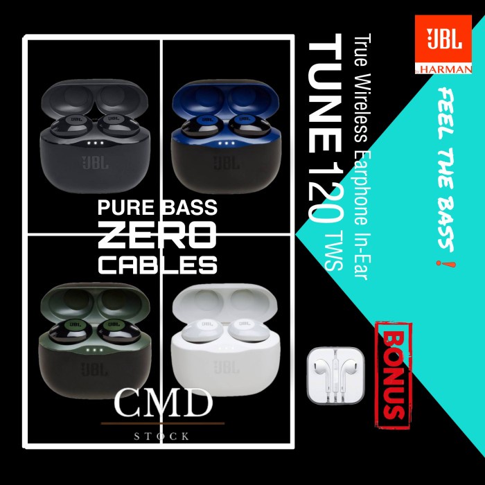 Jual JBL TUNE 120 HEADSET BLUETOOTH EARBUDS TRUE WIRELESS EARPHONE TWS