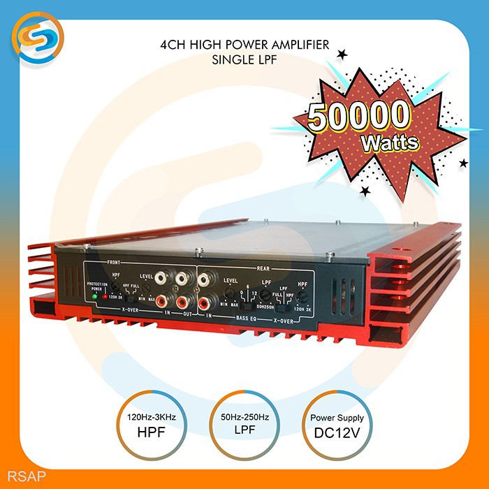 Jual POWER AMPLIFIER 4 CHANNEL CLASS D 50000WATTS RSAP SINGLE LPF