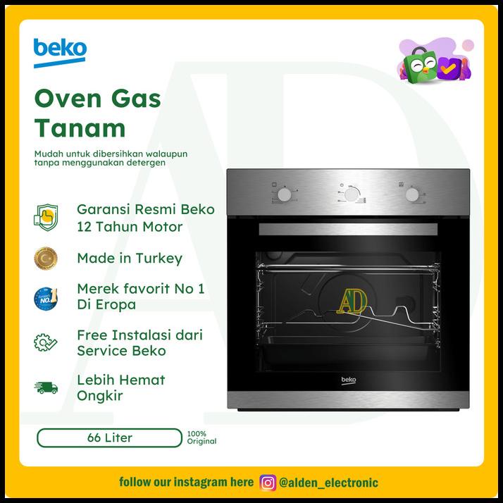 Jual Beko Built In Oven Gas Tanam Bigt22102X (Free Ongkir Jabodetabek