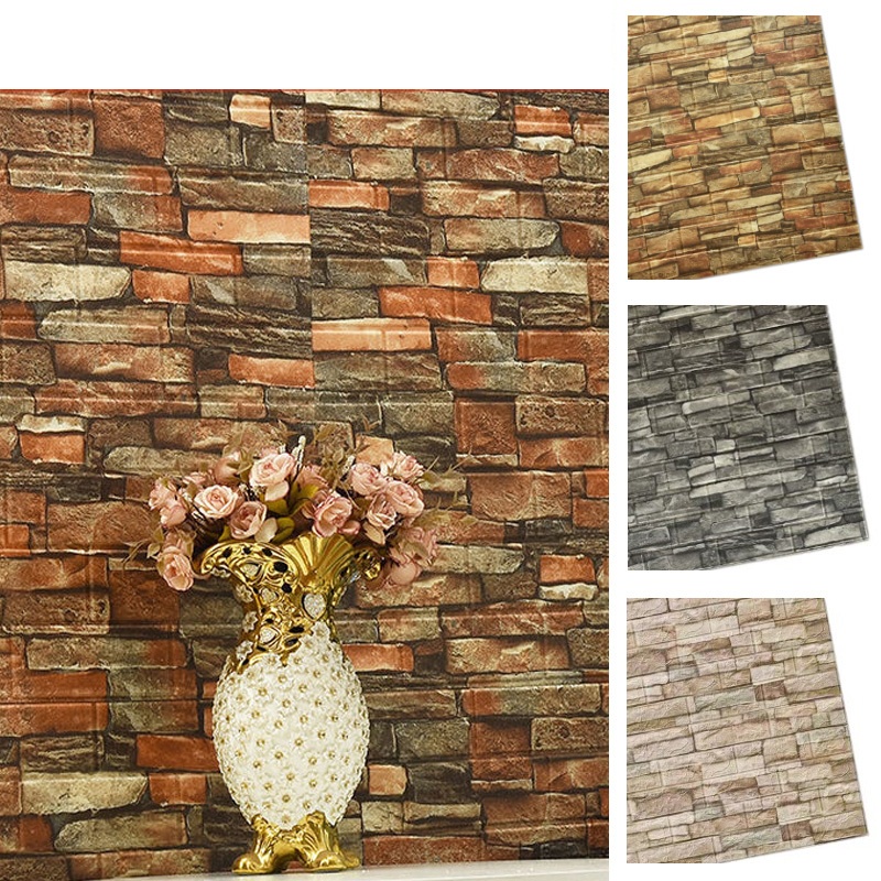 Jual [READY SEMARANG] WALLPAPER STIKER FOAM BUSA 3D STIKER 3D BAHAN FOAM MOTIF BATU ALAM