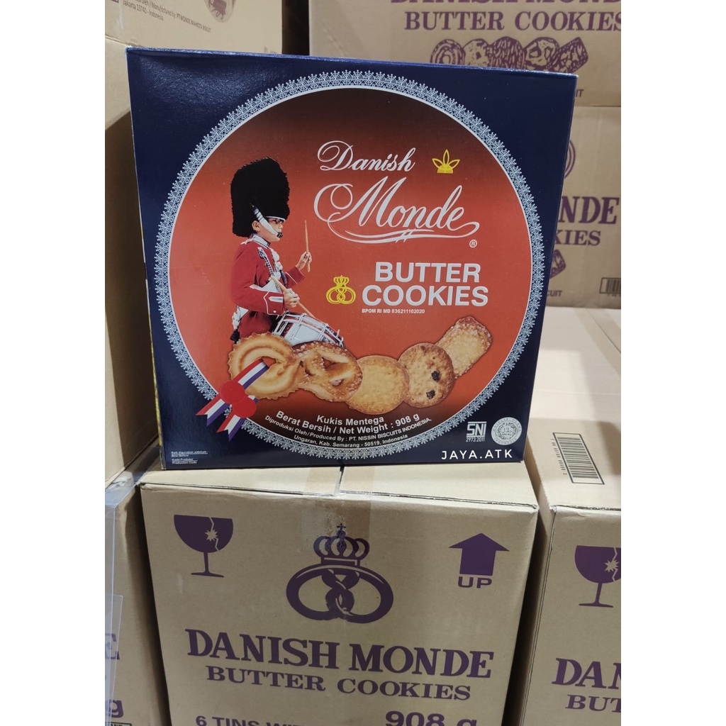 Jual BISKUIT MONDE BUTTER COOKIES KUKIS KUE KALENG 908 GR BESAR BLUE