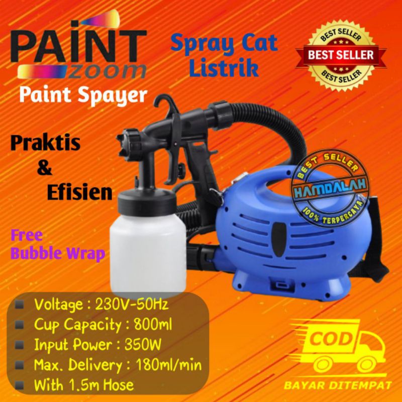Jual ALAT SEMPROT CAT LISTRIK PAINT ZOOM SPRAY GUN CAT BESI TEMBOK