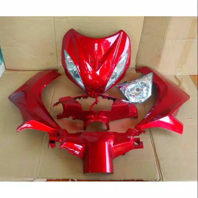 Jual COVER BODY HALUS JUPITER MX LAMA/OLD MERAH PLUS REFLEKTOR DAN SEN