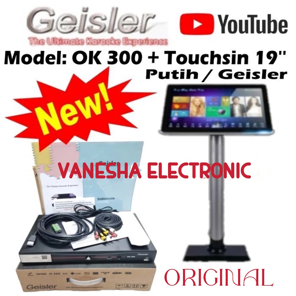Jual ORI Karaoke Player Geisler OK300 Geisler OK 300 Plus Touchscreen