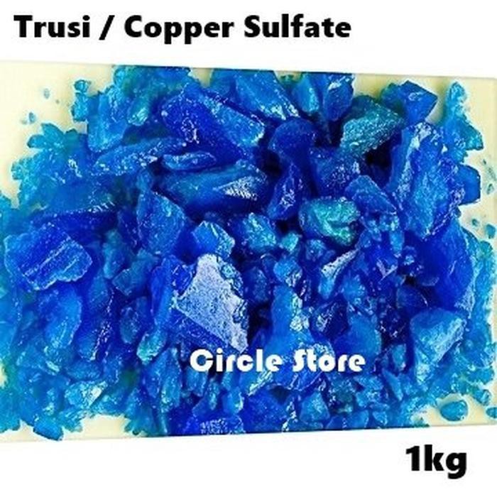 Jual Copper Sulfate Crystal Trusi Kristal Import 1kg Kimia Umum last