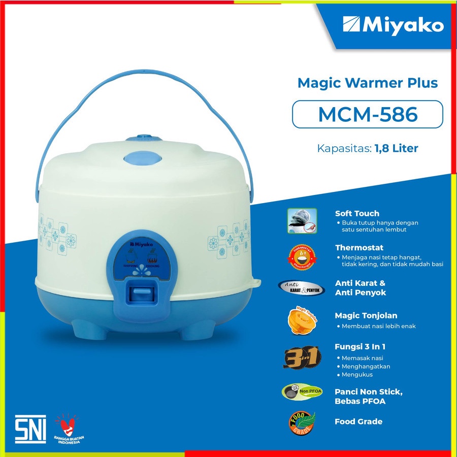 Jual RICE COOKER MIYAKO MCM586 1.8L PENANAK NASI RICECOOKER MAGIC COM