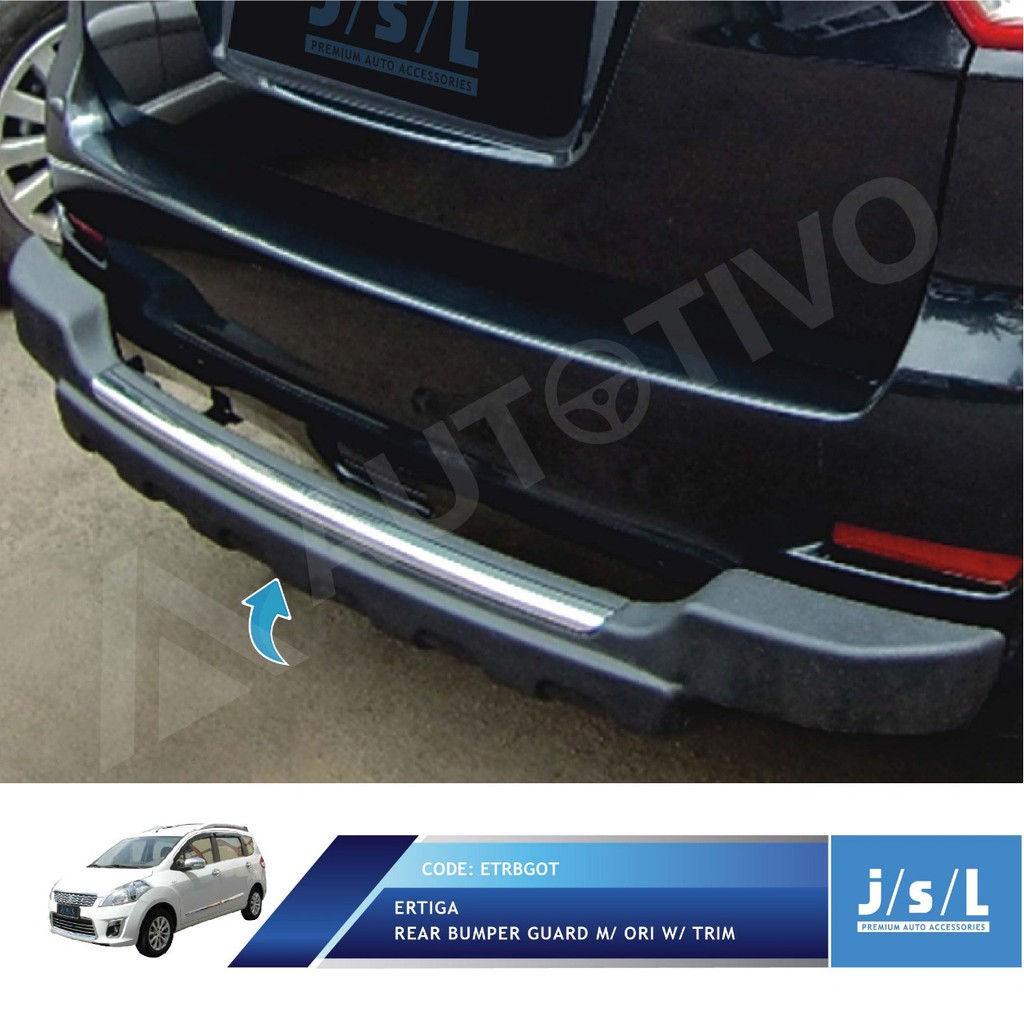 Jual JSL Pengaman Belakang Ertiga Rear Bumper Guard Model Ori with Trim