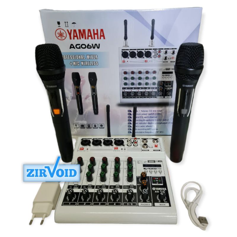 Jual YAMAHA AG06W AUDIO MIXER 6 CHANNEL USB BLUETOOTH MP3 MIC WIRELESS