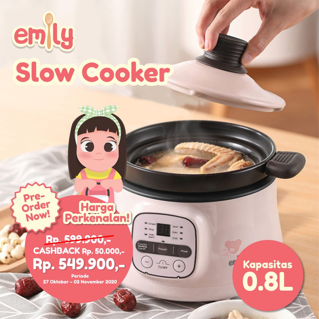 Jual EMILY SLOW COOKER / 0,8 LITER / 1 LITER / EMILY / SLOW COOKER Shopee Indonesia
