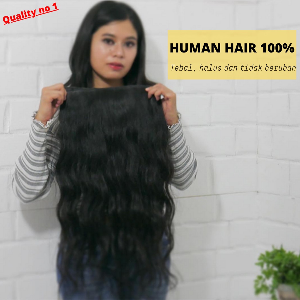 Jual nadiSSE Hair clip Rambut Asli/ Hair Clip Human Hair/ Jepit