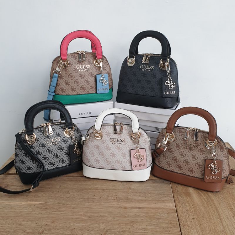 Jual (WODB) READY STOCK tas cathleen small dome satchel multicolor