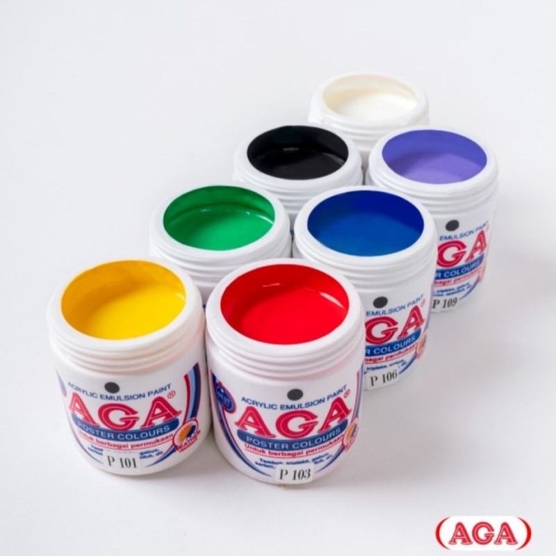 Jual ACRYLIC EMULSION PAINT / CAT POSTER COLOURS MEREK AGA 100CC
