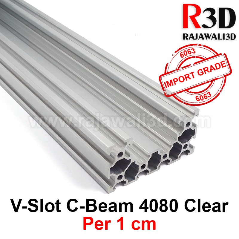 Jual V Slot Aluminium Profile Extrusion C Beam 4080 CNC Frame 1cm