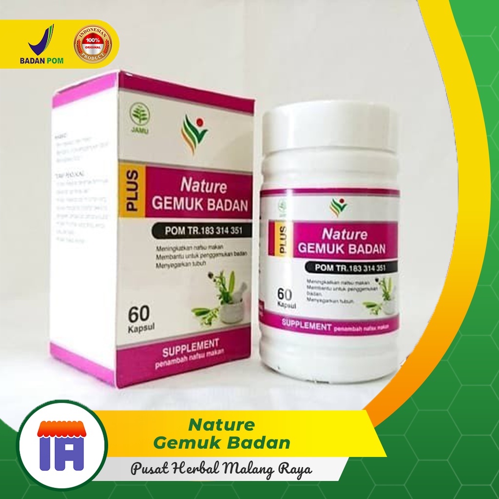 Jual NATURE GEMUK BADAN BPOM OBAT GEMUK penggemuk penambah berat badan nafsu makan Aman Untuk