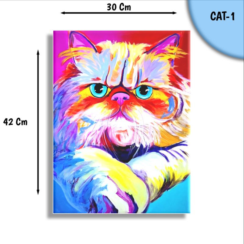 Jual Poster wall Art Kucing Abstrak 30 x 40 Shopee Indonesia