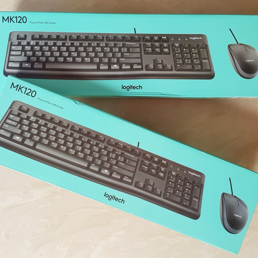 Jual Keyboard Usb Logitech MK120 + MOUSE Original Shopee Indonesia