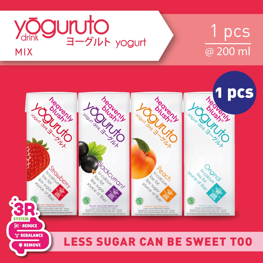 Jual Heavenly Blush Yoguruto Yogurt Drink Less Sugar 180Ml All Varian