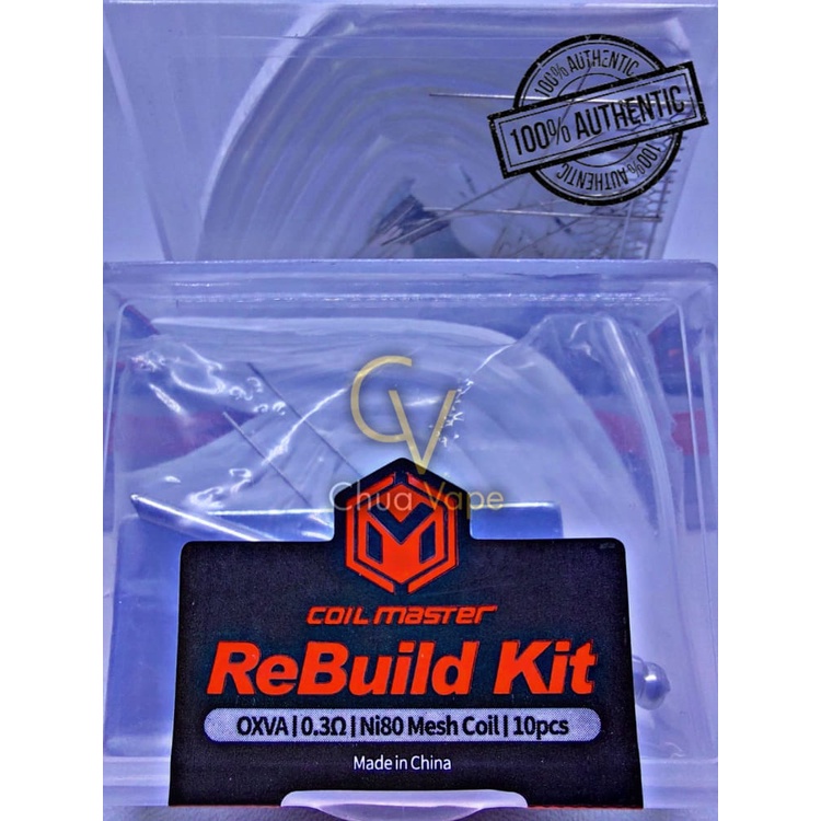 Jual Coil Master RBK OXVA 0.3ohm Ni80 Mesh Rebuild Kit Origin X Unicoil