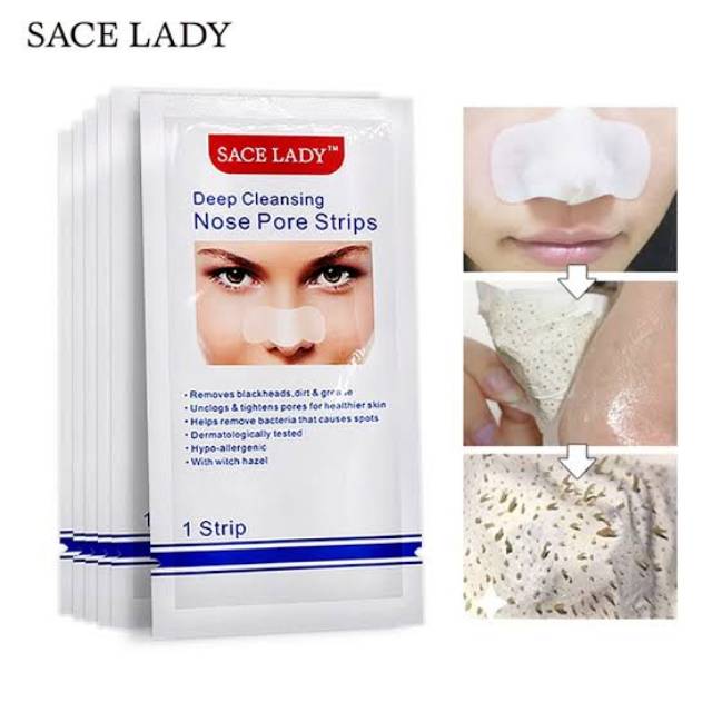 Jual Sace Lady Deep Cleansing Nose Pore Strips Free Masker(selama