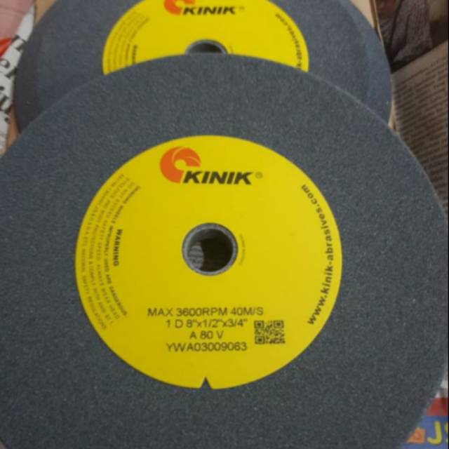 Jual Batu Gerinda KINIK Grinding Wheel 1D 8" x 1/2" x 3/4" A 80 V