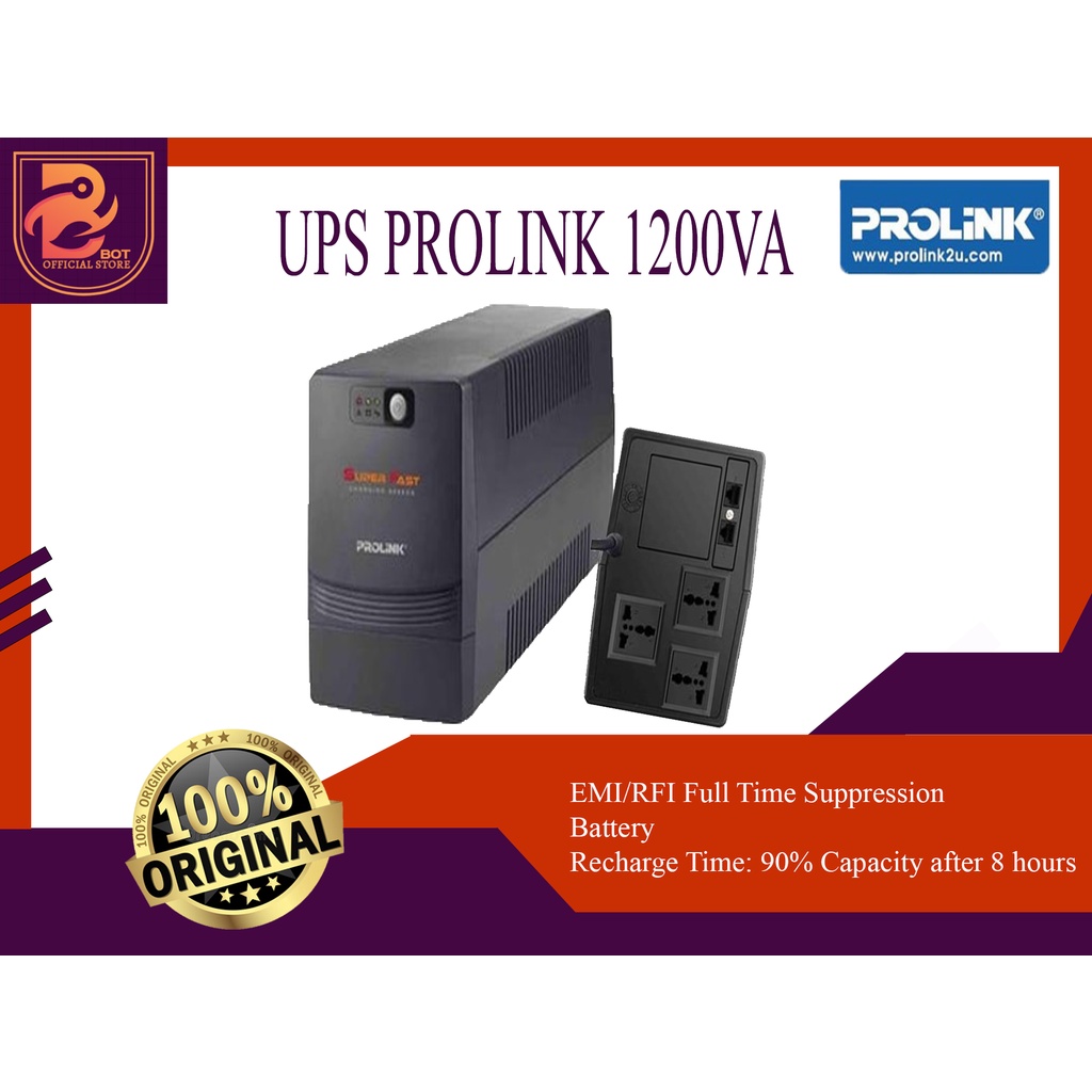 Jual UNINTERRUPTIBLE POWER SUPPLY/UPS PROLINK PRO 1200VA ORIGINAL UPS
