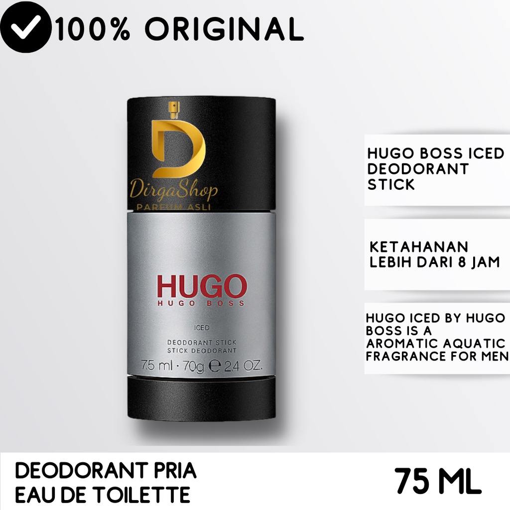 Jual HUGO BOSS ICED MEN DEODORANT STICK ALCOHOLFREE ANTIPERSPIRANT 75G