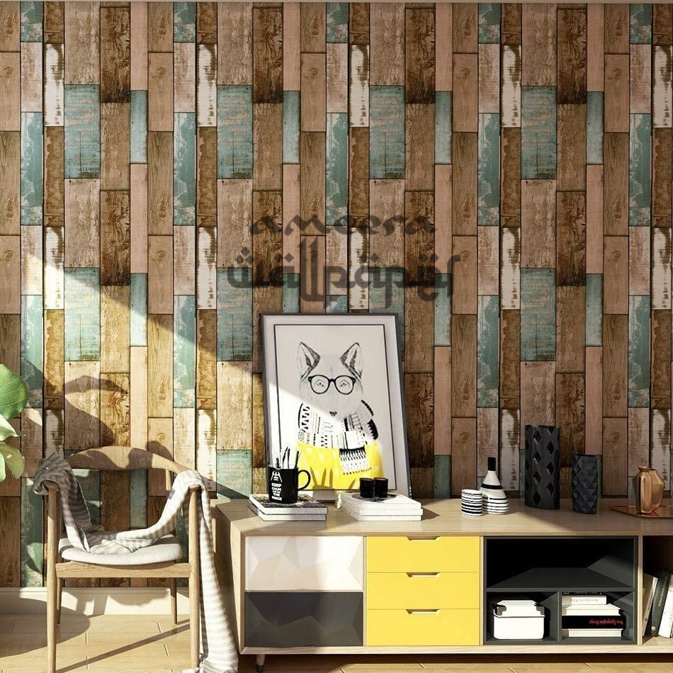 Jual Wallpaper Dinding Kayu Vintage 9m s/d 10m x45cm Shopee Indonesia