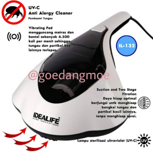 Jual IDEALIFE vakum tungau / Vacuum cleaner pembasmi tungau idealife