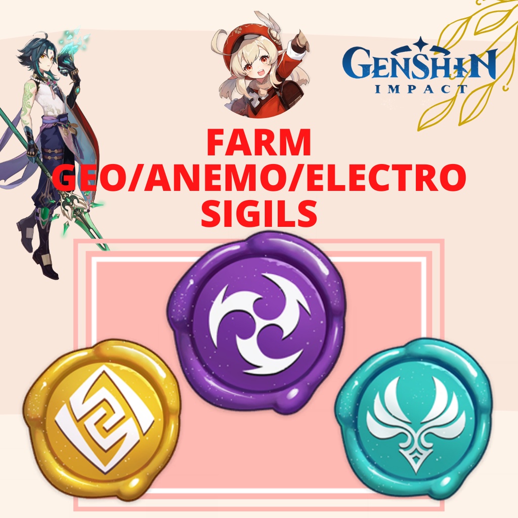 Jual [BACA DESKRIPSI] Joki Farming Anemo Geo Electro Sigil Shopee