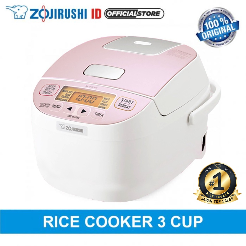Jual Zojirushi NLBGQ05 PA Rice Cooker Digital Fuzzy Logic Pink [0.5 Liter] Shopee