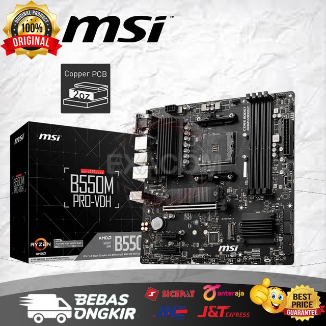 Jual Motherboard MSI B550M Pro VDH (AM4, B550, DDR4) Shopee Indonesia