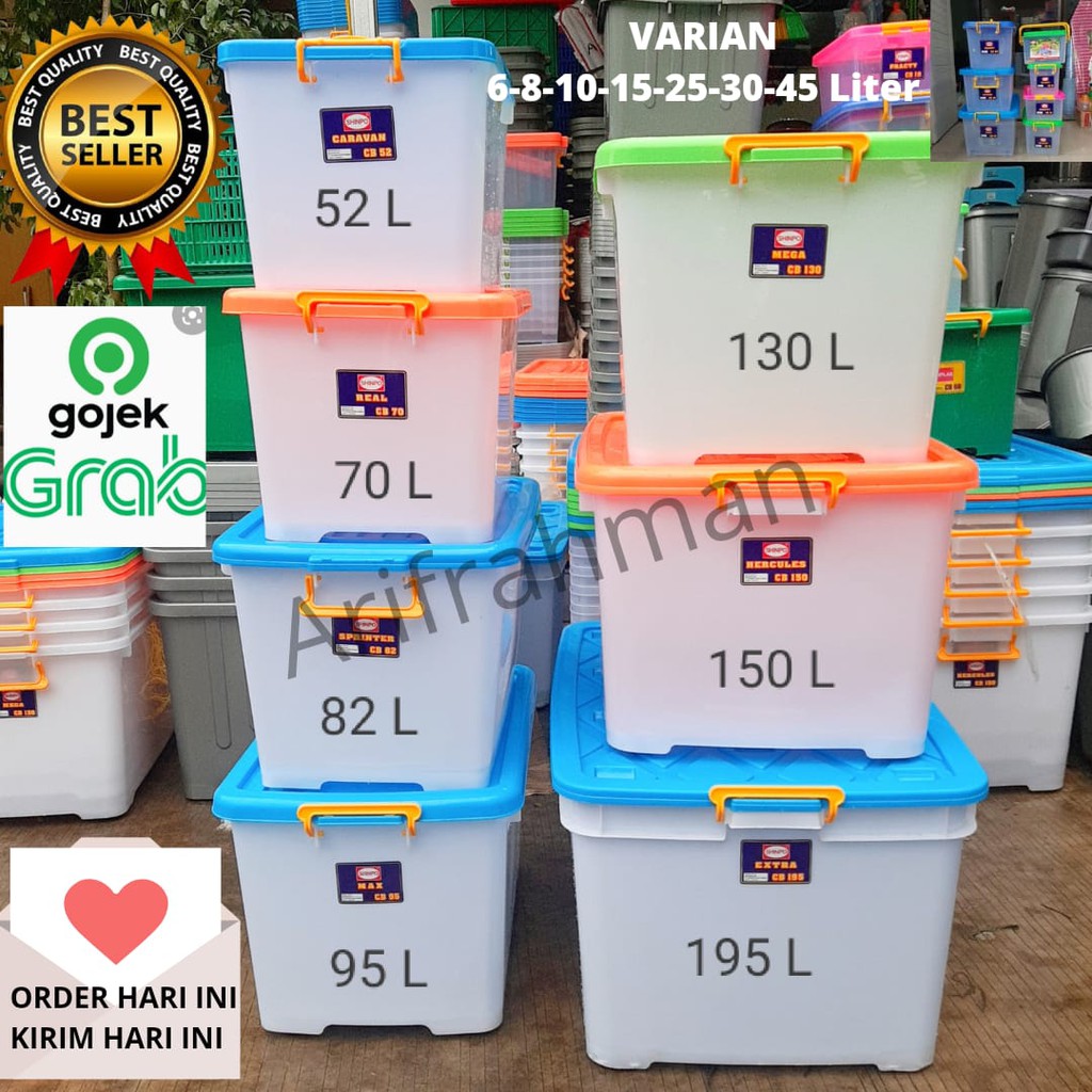 Jual KONTAINER BOX PLASTIK CONTAINER BOX PENYIMPANAN BARANG SIZE 25 30(03)