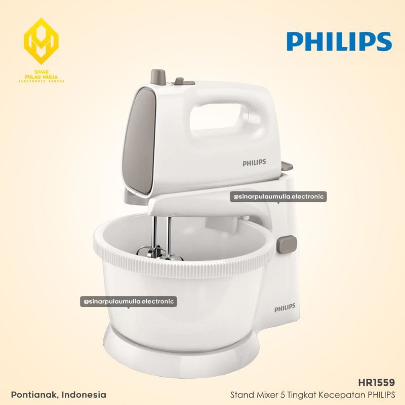 Jual Philips Stand Mixer 5 Tingkat Kecepatan Turbo HR1559 / HR 1559
