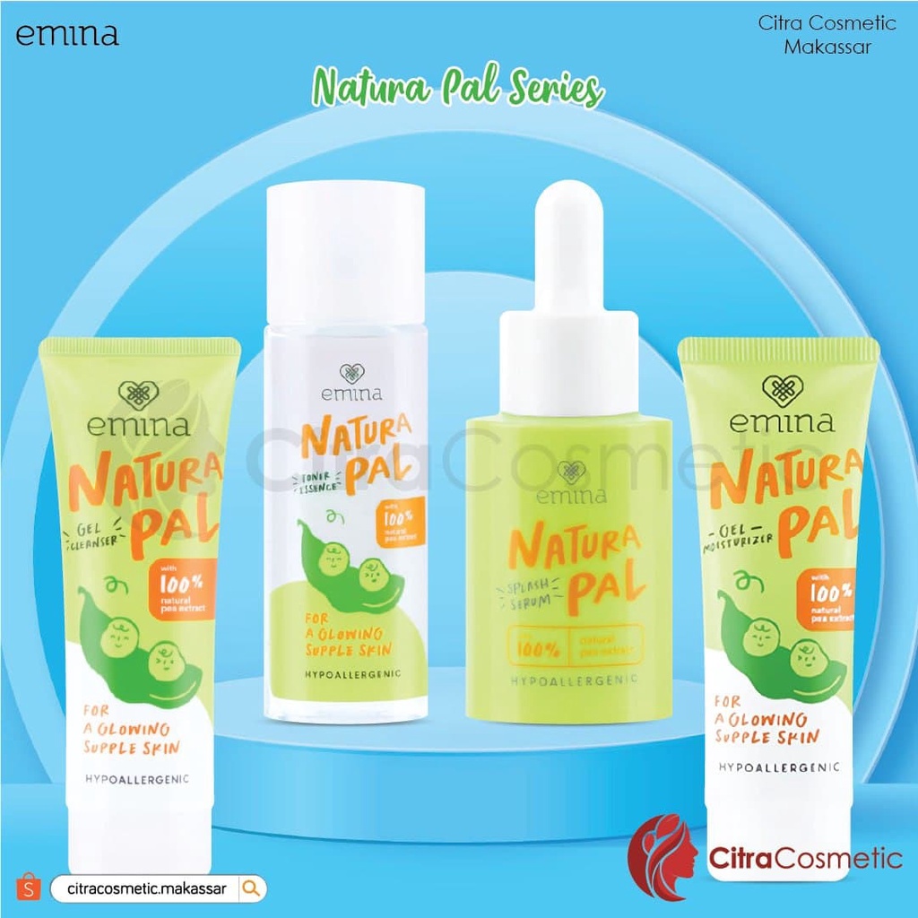 Jual ️CitraCosmetic ️ Emina Natural Pal Series Splash Serum Toner Essence Gel Cleanser Gel