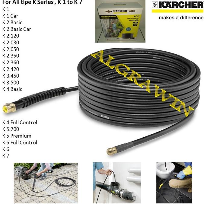 Jual Karcher PC15 Pipe Cleaning Kit 15 M Basic for K1 K2 K3 K4 K5 Lc