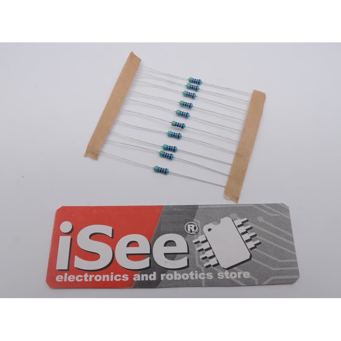 Jual 10pcs Resistor 1M Ohm 1 M Mega ohm 1/4 watt 0.25 metal film 1