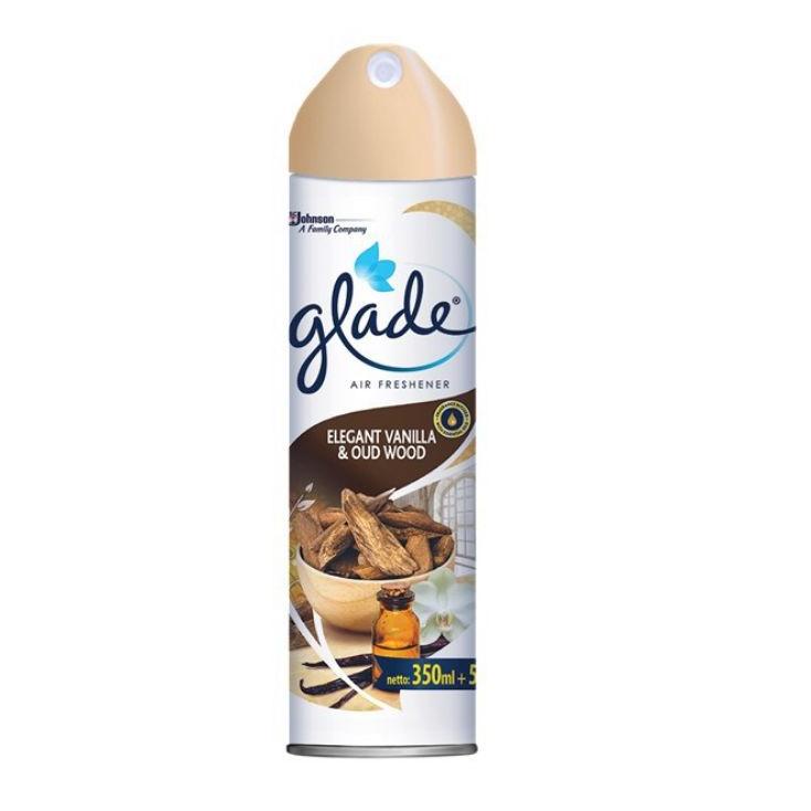 Jual Serba Serbu Glade Aerosol Elegant Vanilla and Oud Wood 350 Ml + 50